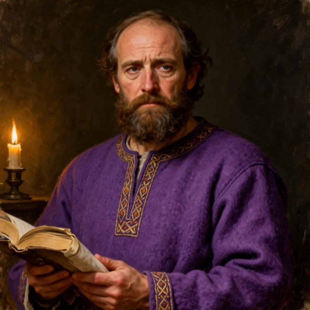 Portrait of Alfred the Great — ancestral lineage of the Noble House of Brattleby, seat of Lady Nicoleta, the 12th Baroness of Brattleby