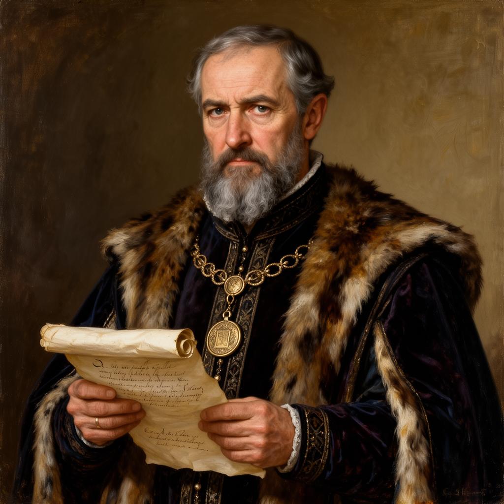 Portrait of Henry de Lacy — ancestral lineage of the Noble House of Brattleby, seat of Lady Nicoleta, the 12th Baroness of Brattleby