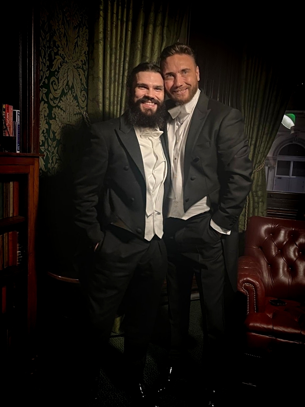 Mihai Alexandru Crăciun, 13th Baron of Brattleby, in conversation with Honorary Lord Răzvan Vasile (by marriage) — Noble House of Brattleby, The Winter Banquet 2025