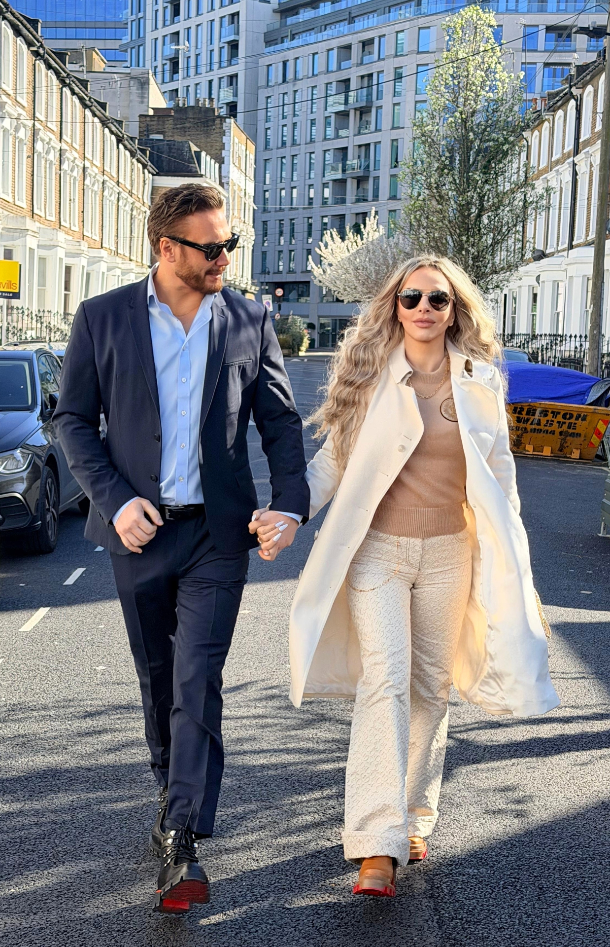 Honorary Lord Răzvan Vasile (by marriage) and Lady Nicoleta, Baroness of Brattleby — walking through London