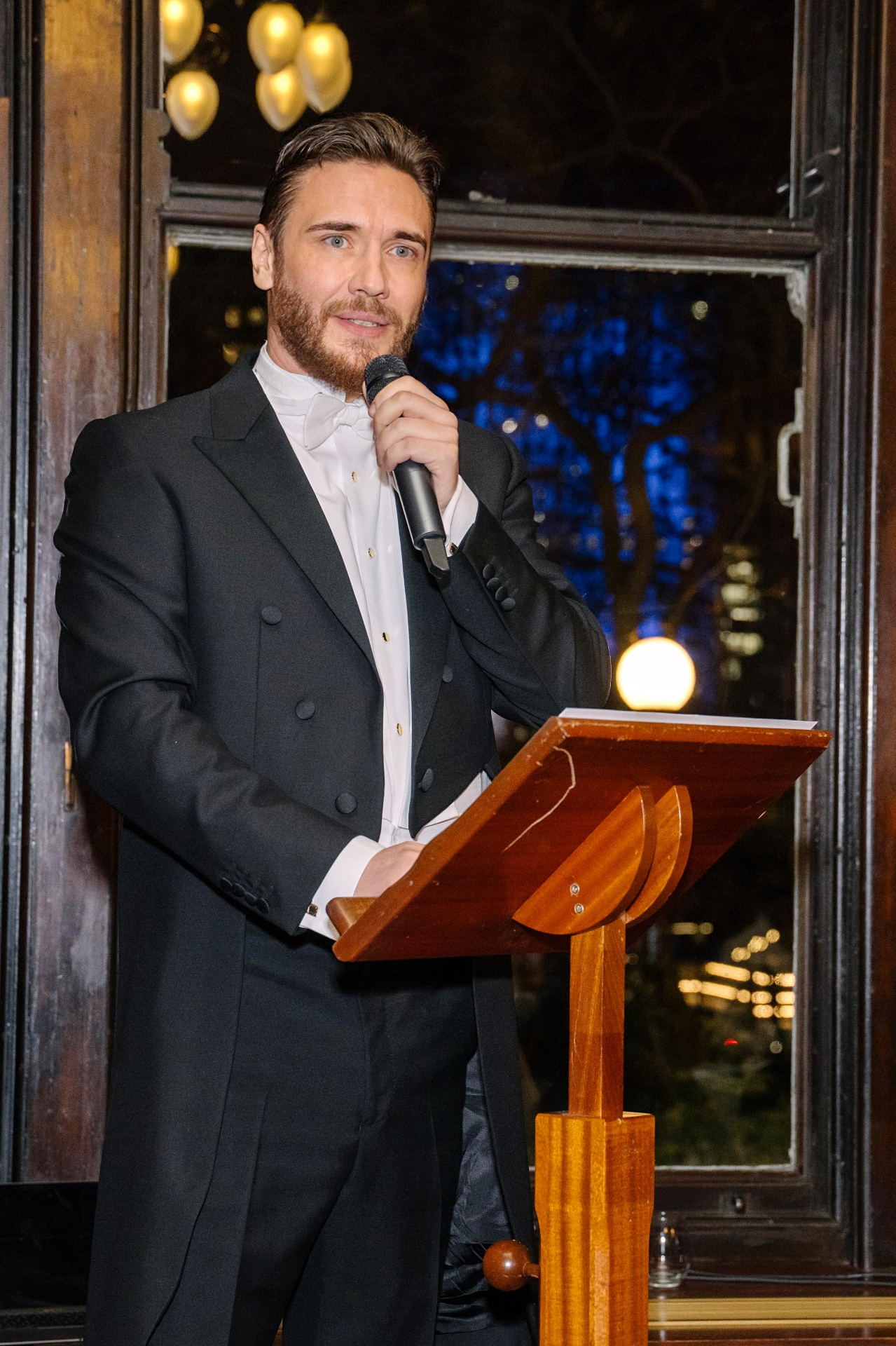 Honorary Lord Răzvan Vasile (by marriage) speaking at The Winter Banquet 2025