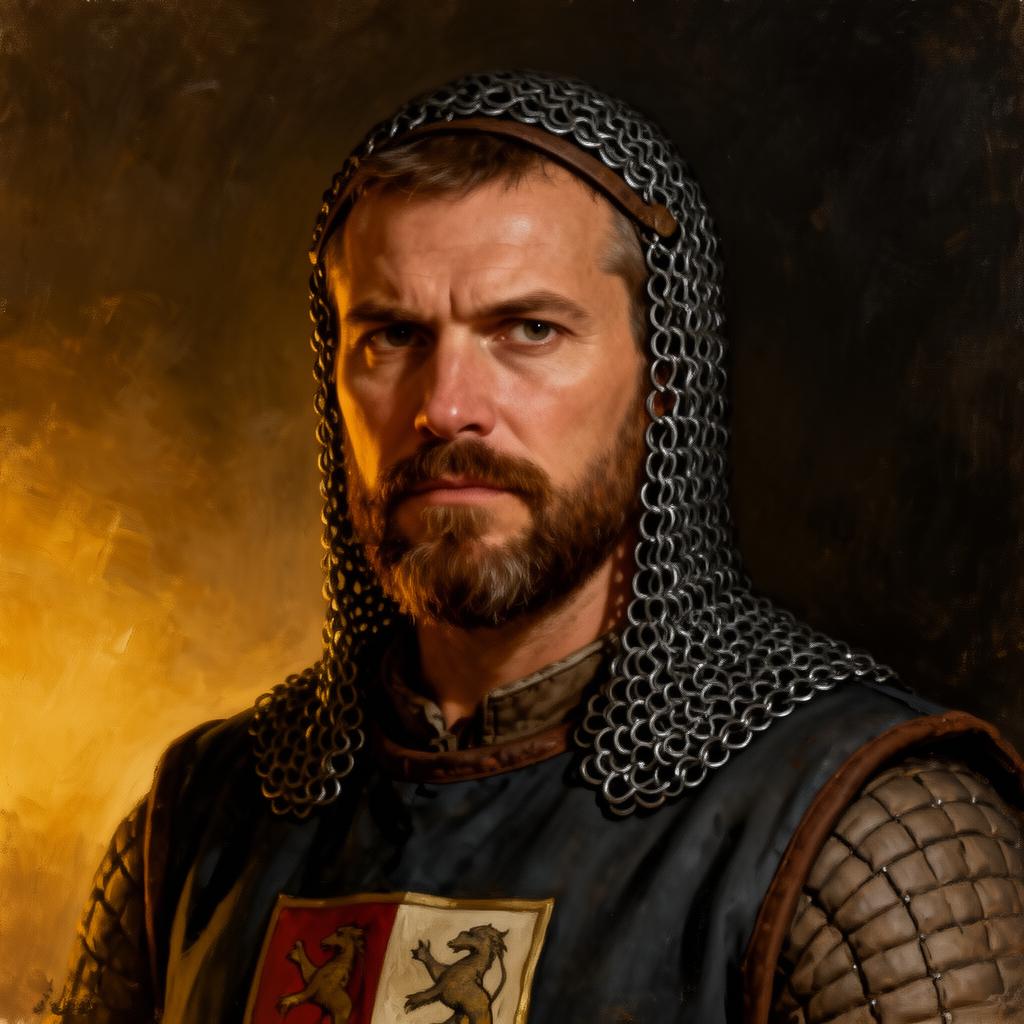 Portrait of Richard de la Haye — ancestral lineage of the Noble House of Brattleby, seat of Lady Nicoleta, the 12th Baroness of Brattleby
