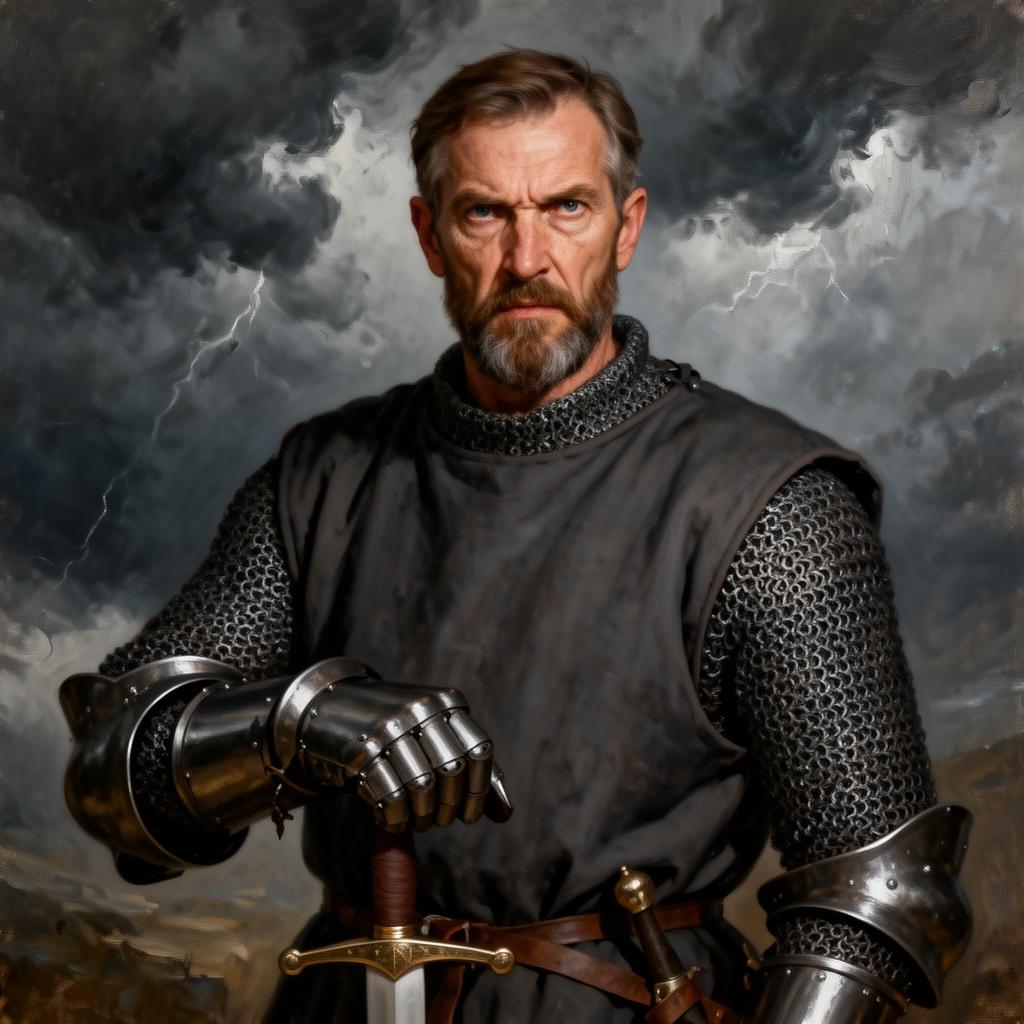 Portrait of Simon de Montfort — ancestral lineage of the Noble House of Brattleby, seat of Lady Nicoleta, the 12th Baroness of Brattleby